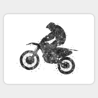 Motocross dirt bike black and white Sticker